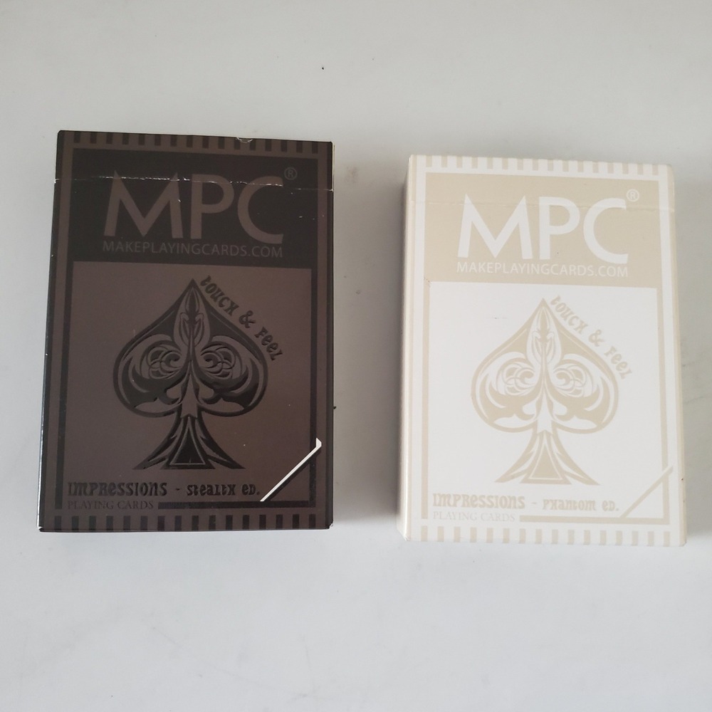 MPC Impressions Playing Cards Stealth and Phantom Edition Set Touch & Feel Deck
